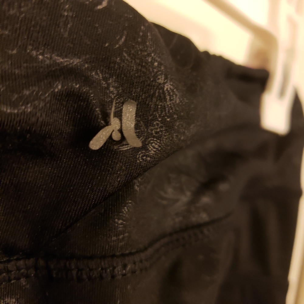 Kyodan Color Block Gloss Print Capri Legging Black - image 4